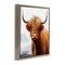Stupell Industries Long Horn Highland Cow Portrait Floating Frame Design by Heidi Kuntz